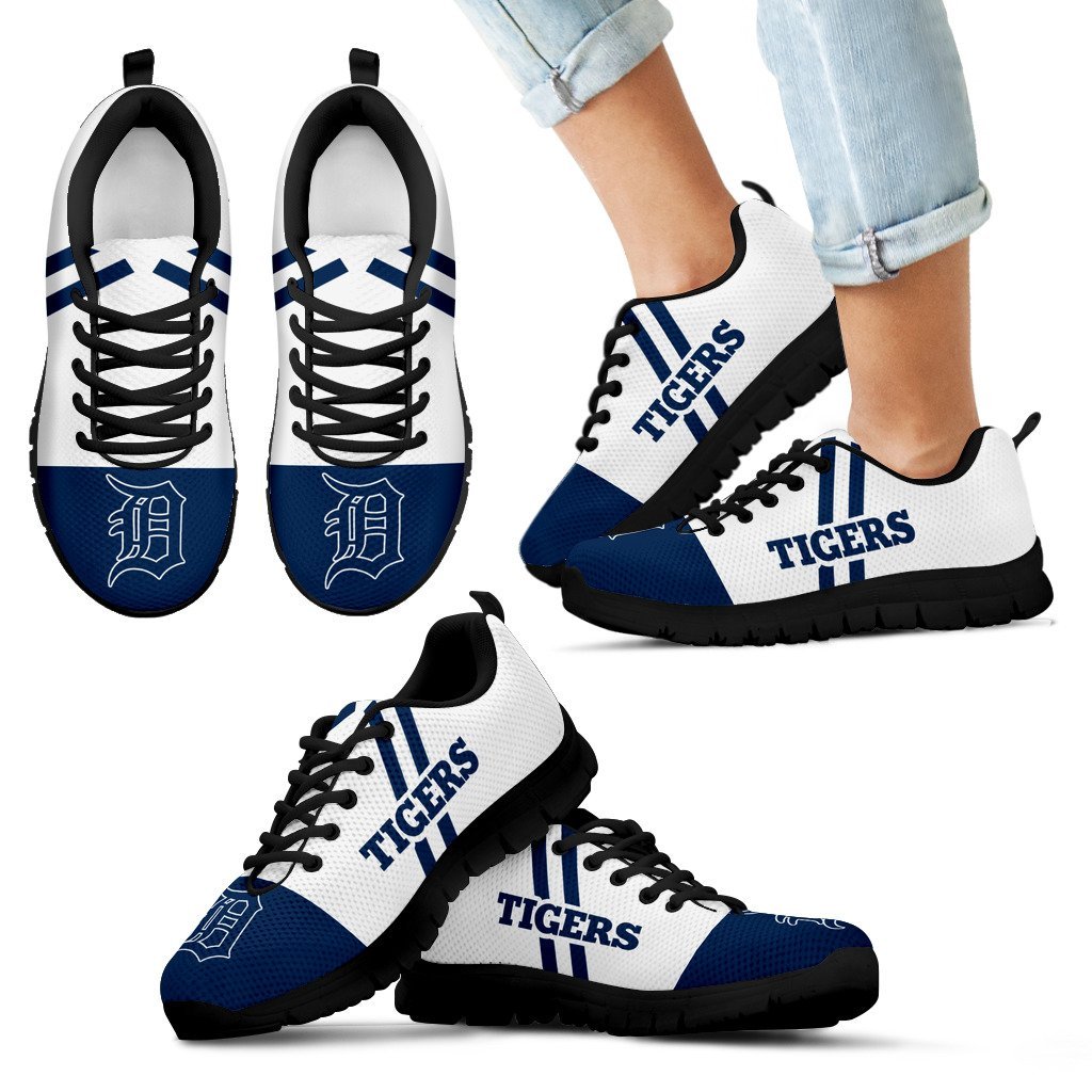 Colorful Line Stripe Detroit Tigers Sneakers