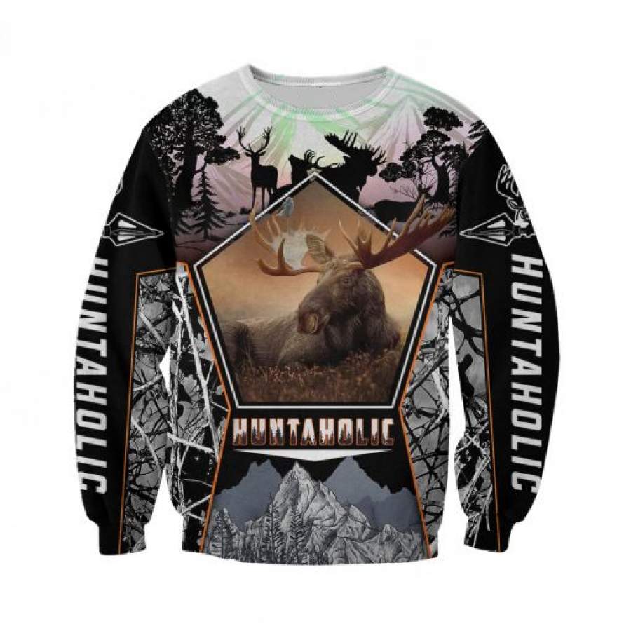 PL454 HUNTAHOLIC 3D ALL OVER PRINTED SHIRTS FOR MEN AND WOMEN