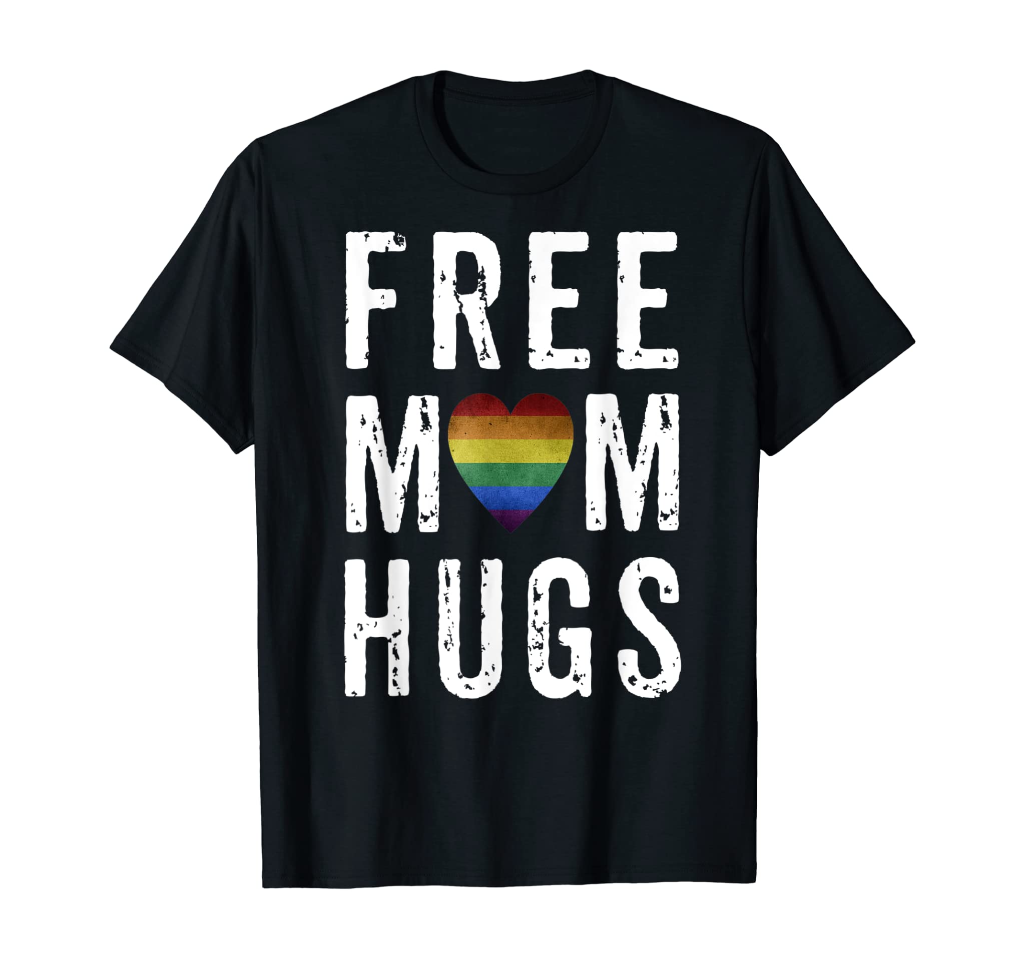 Free Mom Hugs T Shirt Lgbt Gay Pride Mother Mama Mom Rainbow