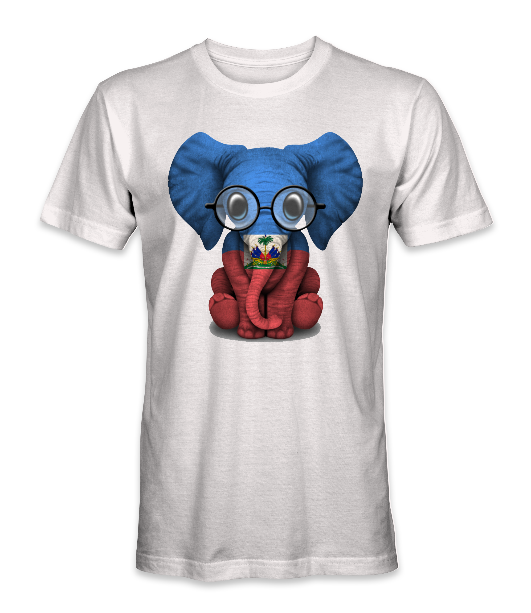 Haiti Country Flag On An Elephant T-Shirt