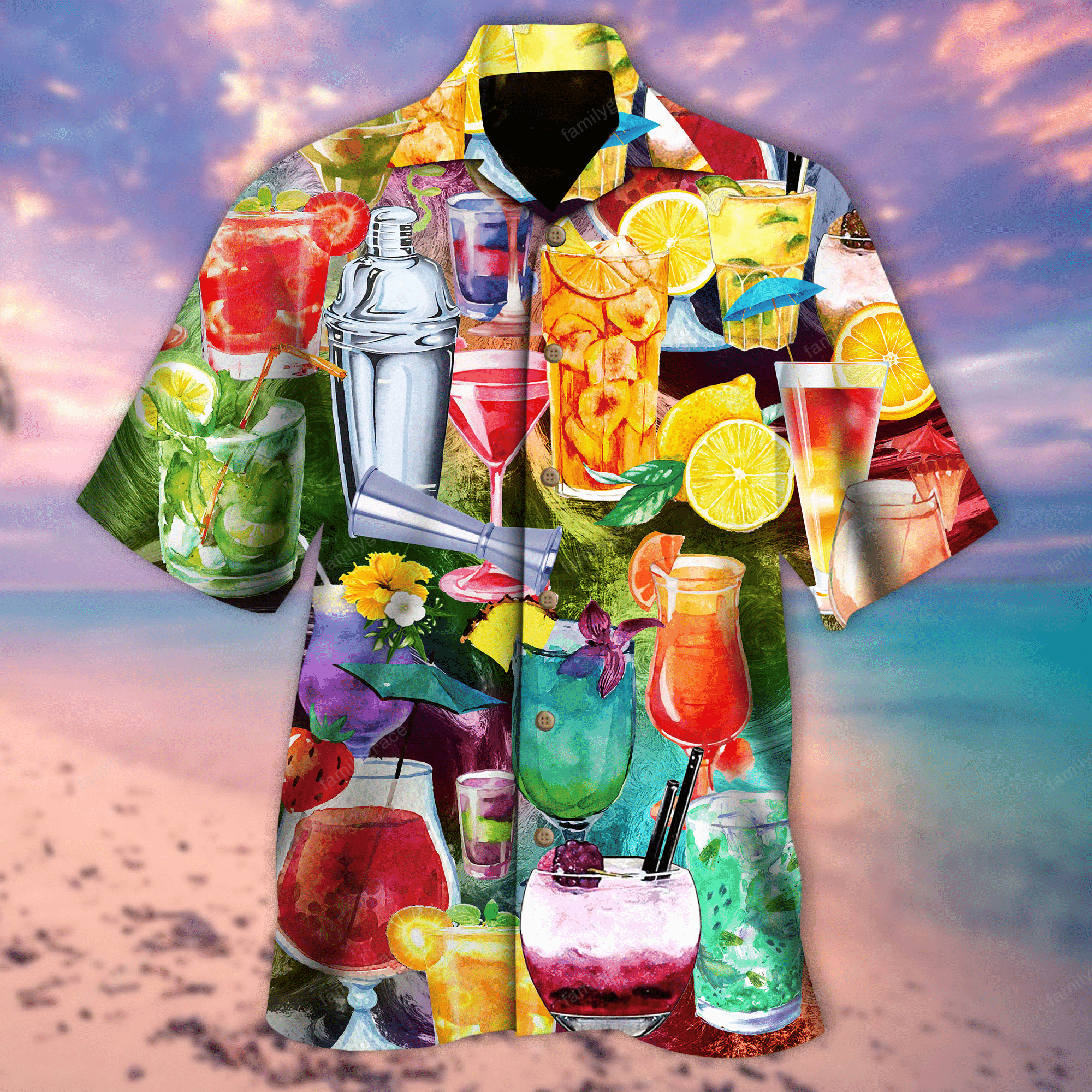 Cocktails All Over Printed Hawaiian Shirt Ha108213