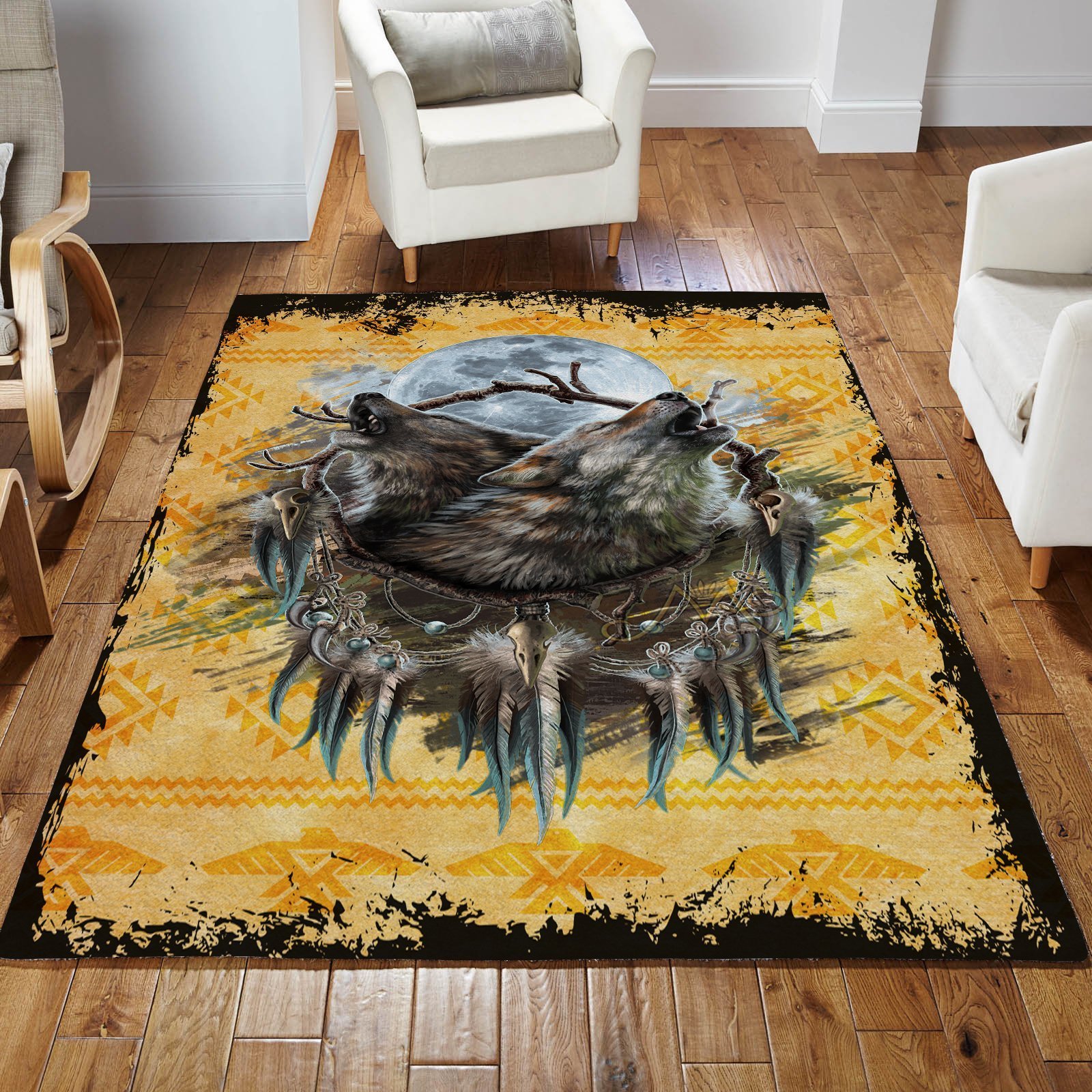 Wolf 3D All Over Printed Rug