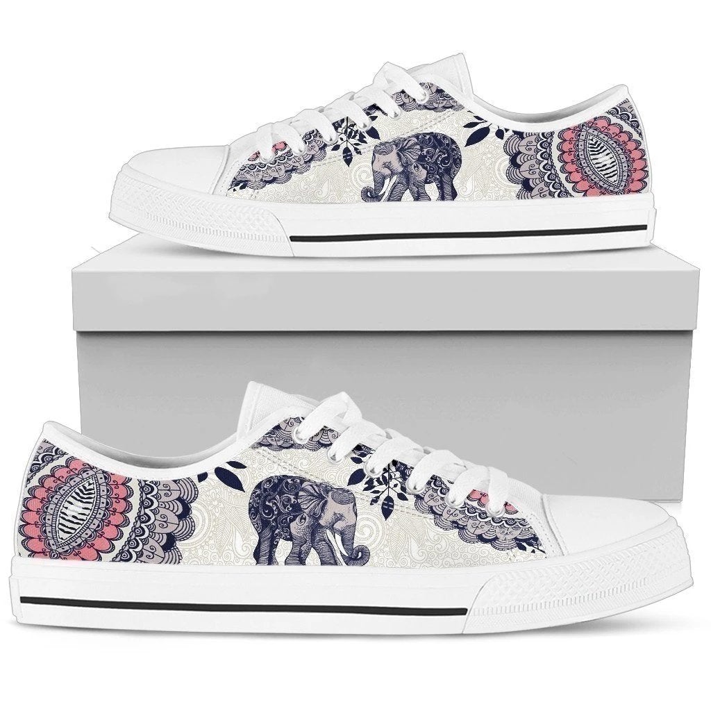 Boho Elephant Women’S Sneakers Low Top Shoes Style