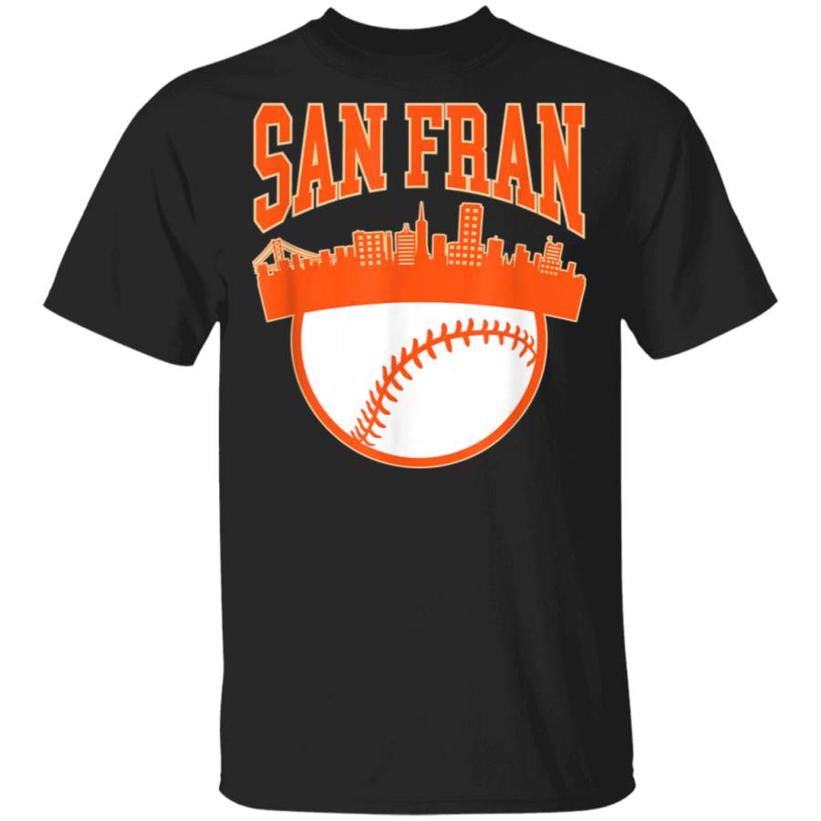 San Francisco Baseball Minimalist SF City Skyline TShirt