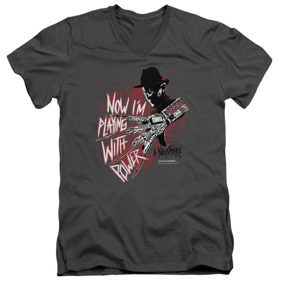 A Nightmare on Elm Street Playing With Power Men’s V-Neck T-Shirt