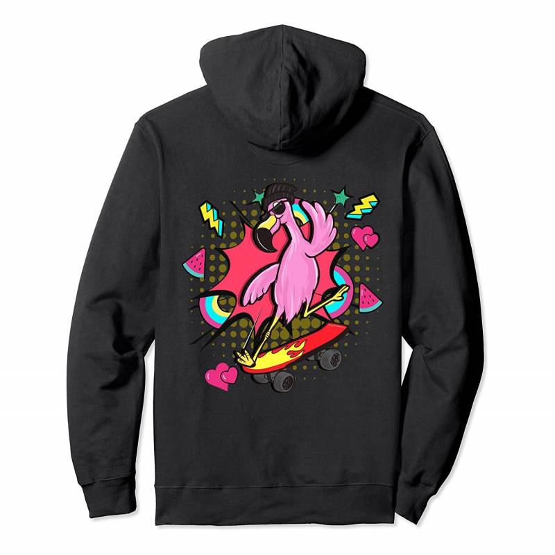 80s Hip Hop Comic Skateboarding Pink Turkey Bird Cool Gift Pullover Hoodie