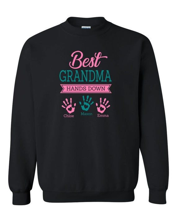 Personalized Grandma Sweatshirt Personalized With Grandkids Names Grandma Sweatshirt Na Shirt