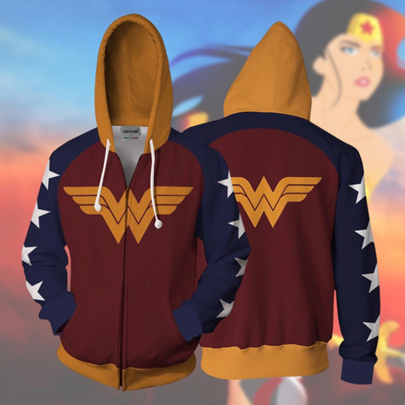 Wonder Woman Hoodie – Diana Prince Zip Up Hoodie Csos813