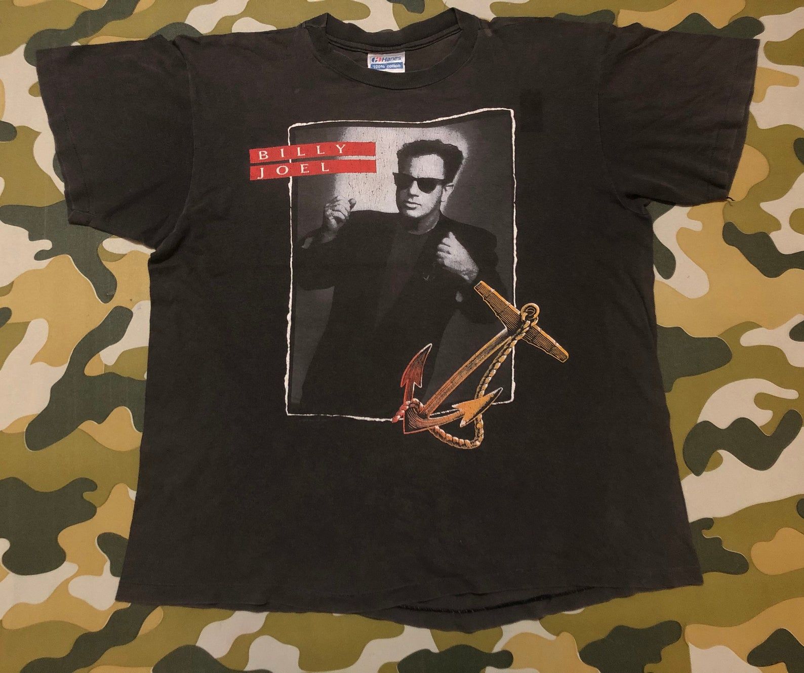 Rare Vintage Billy Joel Storm Front World Tour Concert 1990 T-Shirt The Echoes T …