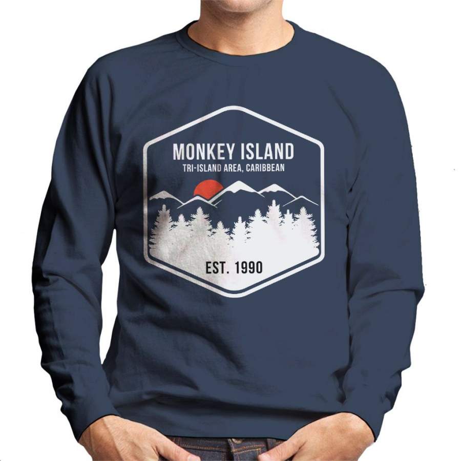 Monkey Island Tri Island Area Caribbean Men’s Sweatshirt