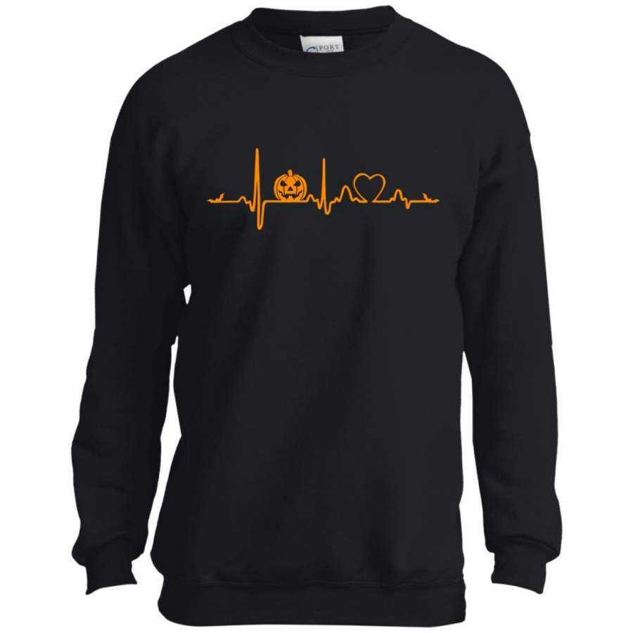 Pumpkin Heartbeat Halloween Youth LS shirt/Sweatshirt/Hoodie