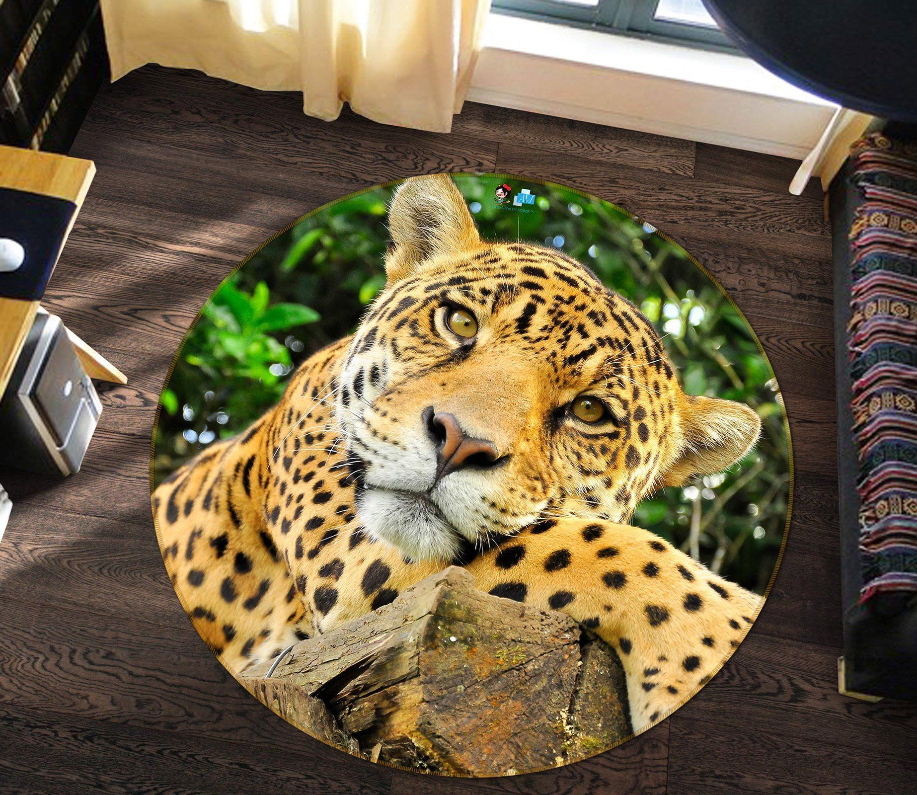 3D Leopard 81173 Round Rug – Round Carpet Home Decor