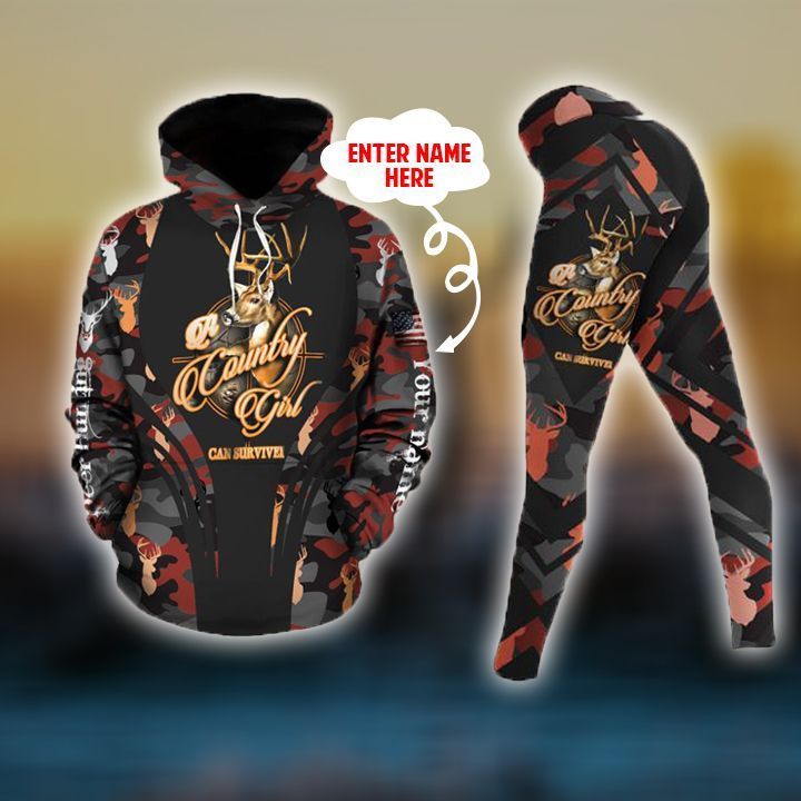 TJJ042012A05FW DEER CUSTOM NAME HOODIE LEGGING QQ