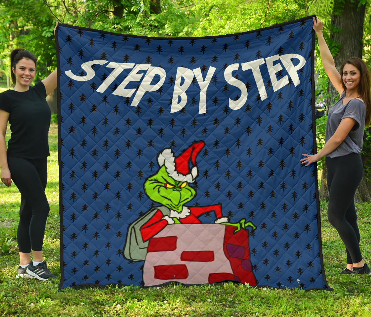 Christmas Premium Quilt | Step By Step Grinch Stealing Xmas Quilt Blanket