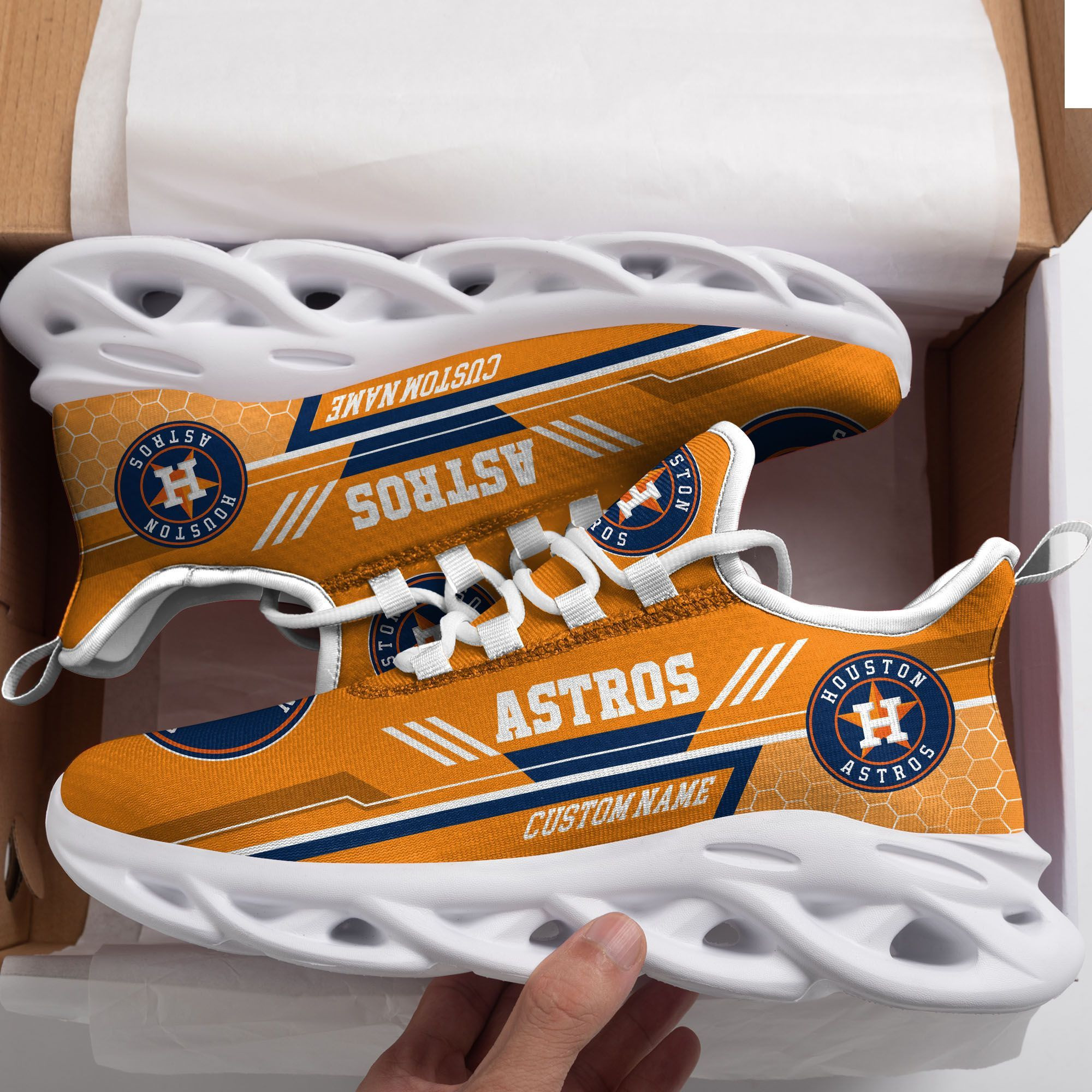 Houston Astros Custom Personalized Max Soul Sneakers Running Sports Shoes For Men Women Football Fan Football Fan