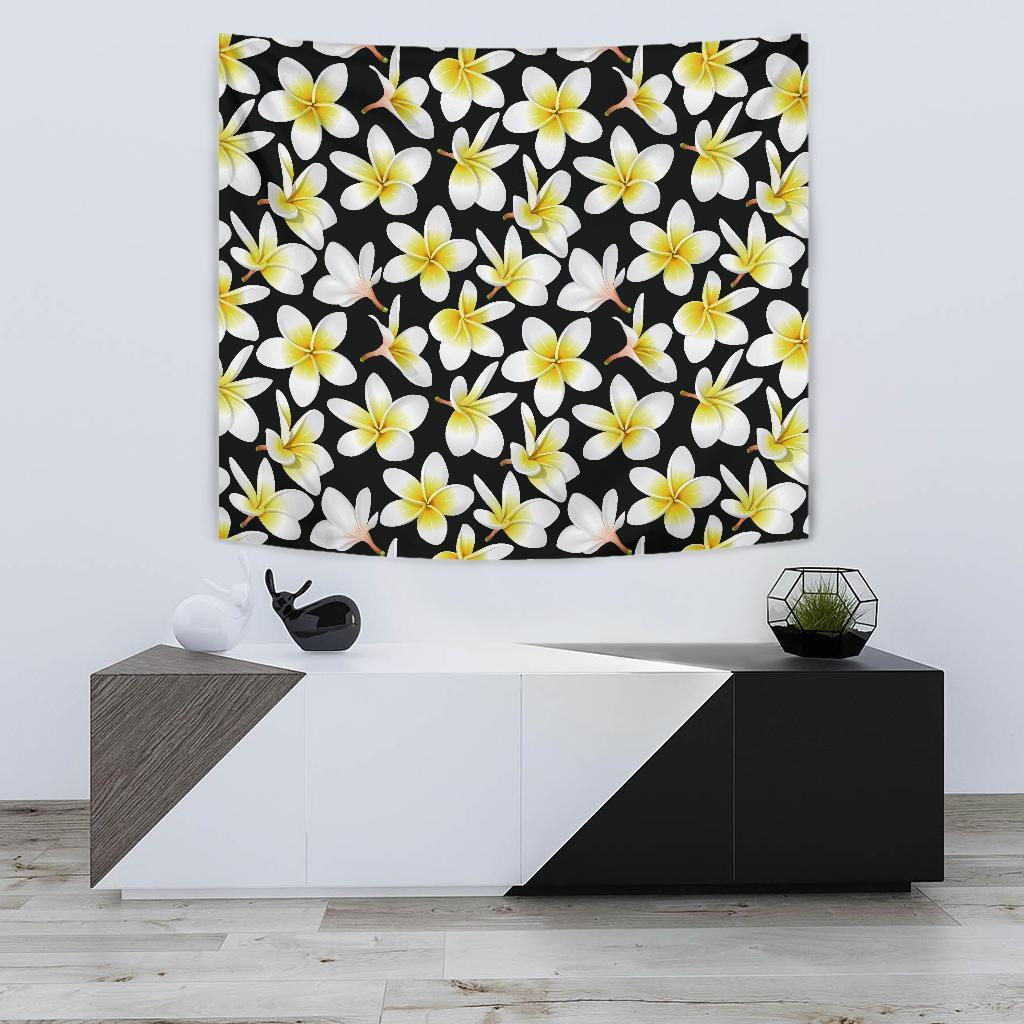 Yellow Plumeria Hawaii Flowers Tapestry Ha42102