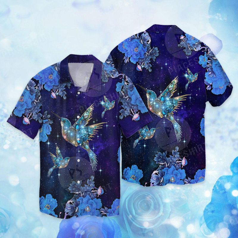 Diamond Hummingbird Elegant Fashionable Full Print Hawaii Shirt Ha103724