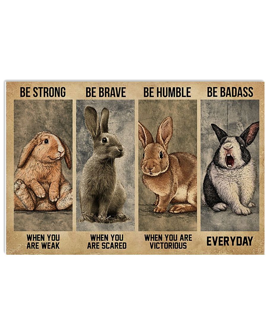 Rabbit Be Strong 15 Poster And Canvas, Wall Decor, Wall Art, Canvas Instructure, Wall Art, Poster Store, Wall Decals, Canvas Wall Art