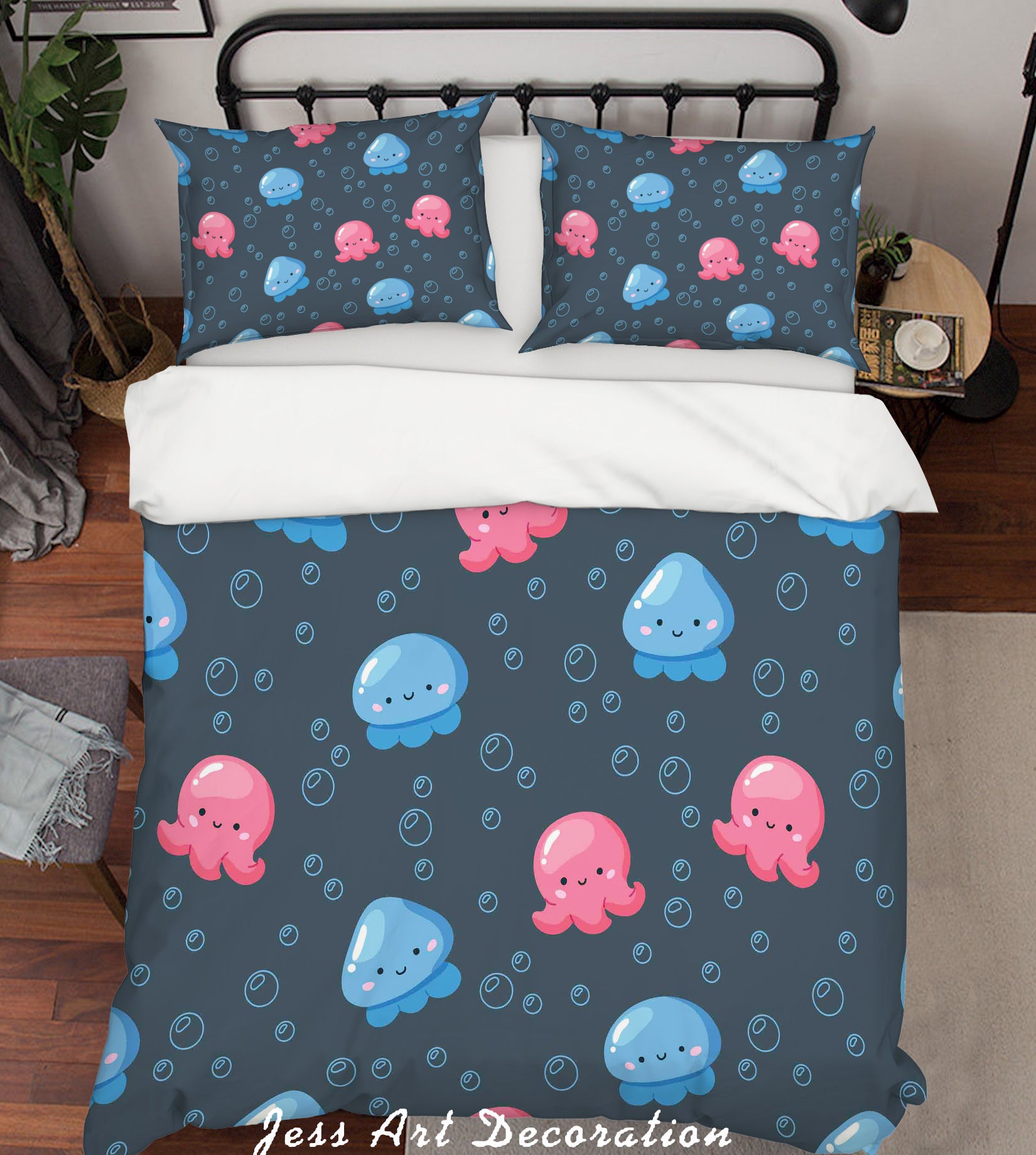 3D Colorful Marine Animal Pattern Quilt Cover Set Bedding Set Pillowcases  22