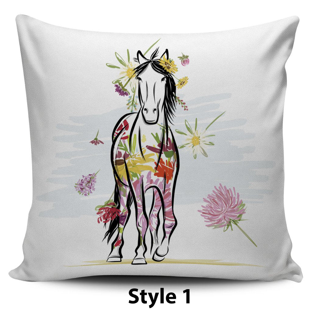 Watercolor Horse Pillow Covers