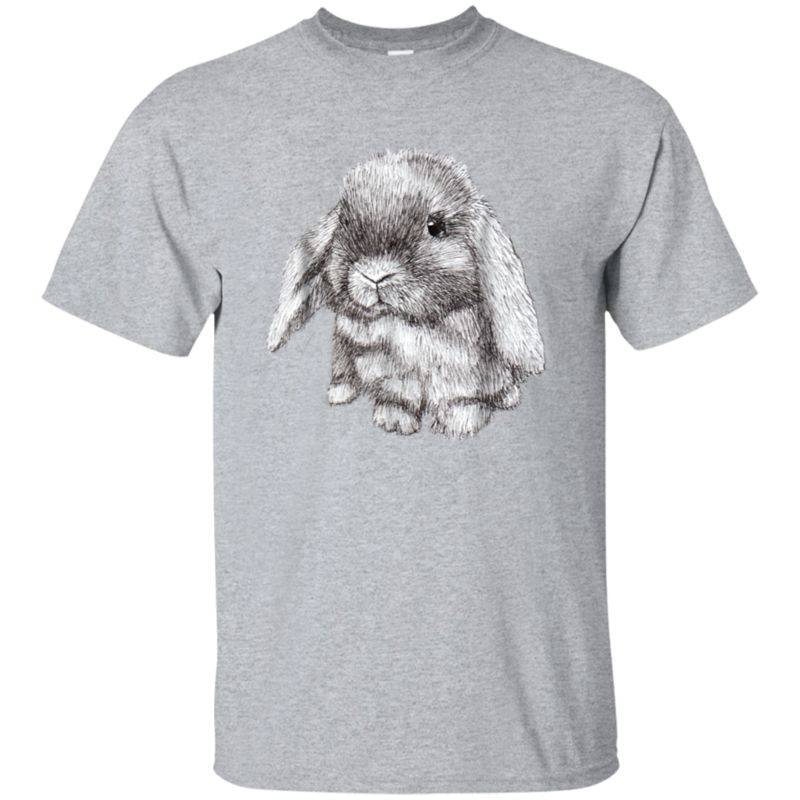 Lop Eared Bunny Rabbit Sketch T-shirt Mens Womens Childrens