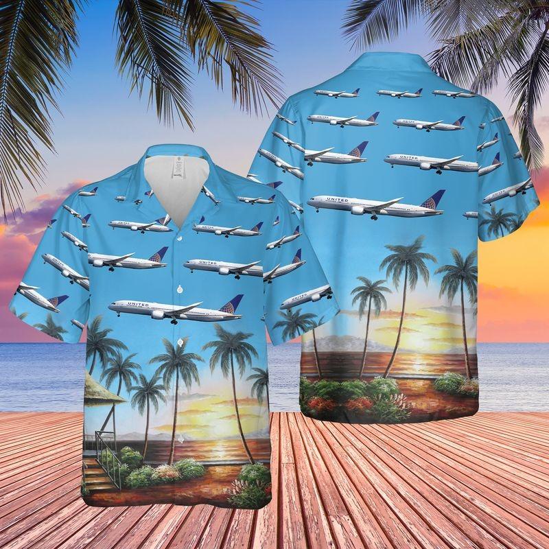 United Airlines Boeing 787-9 Dreamliner Hawaiian Shirt | For Men & Women | Adult | Hw9501