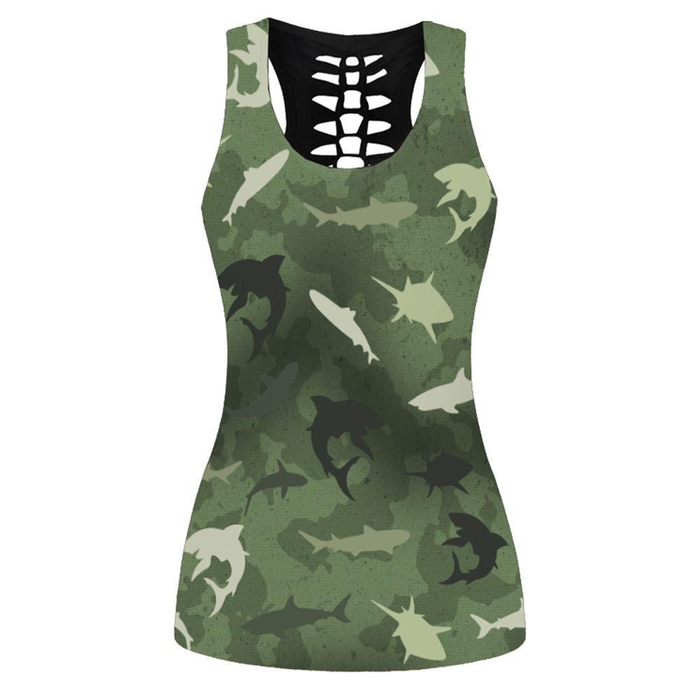 Buy  Shark Camo Combo Tank Top Leggings 3D