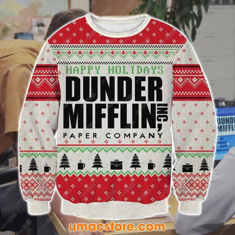 The Office Dunder Mifflin 3D Print Ugly Christmas Sweatshirt