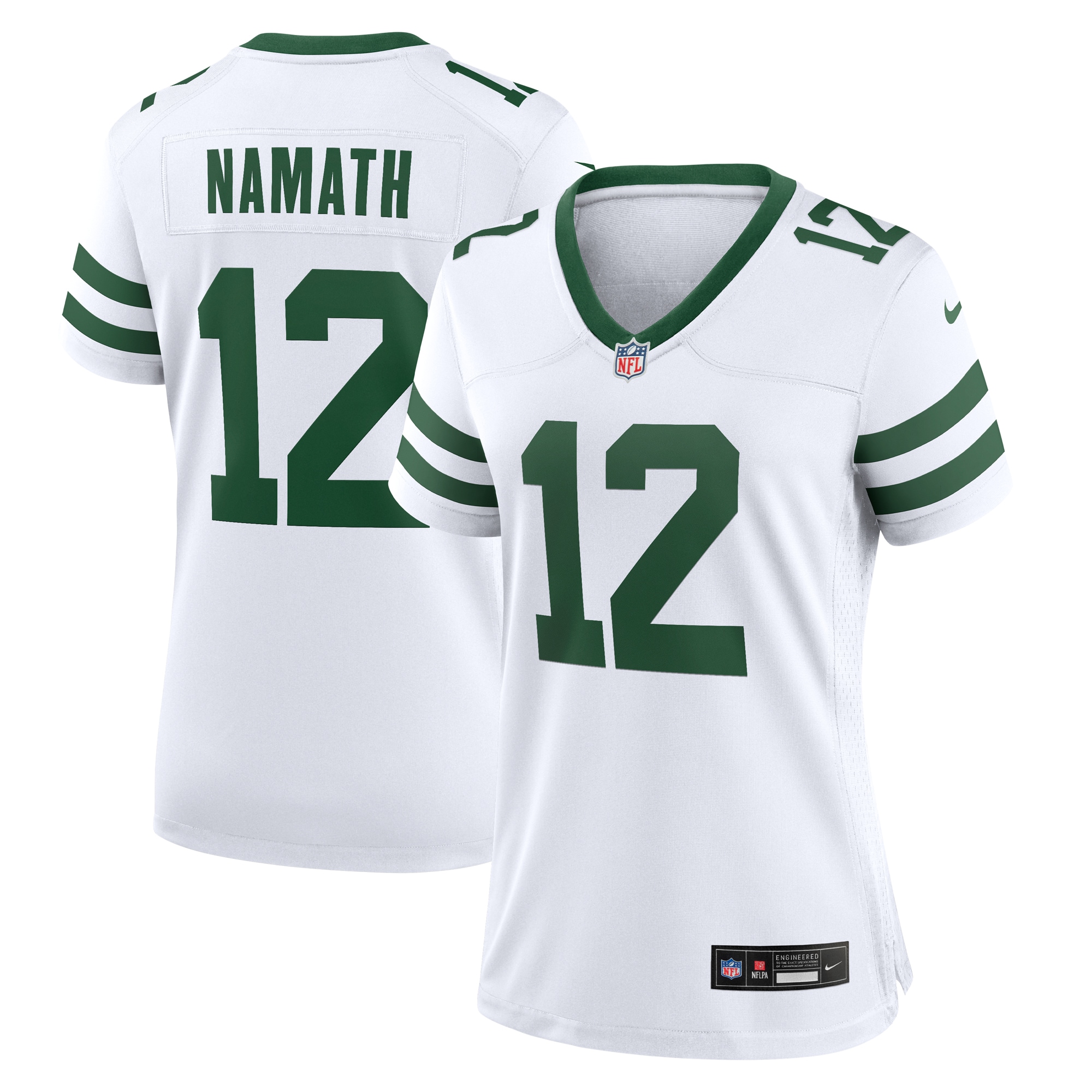 Joe Namath New York Jets Women's Legacy Retired Player Game Jersey – White