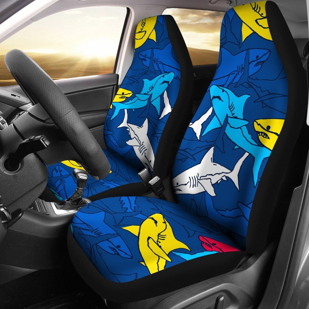 Shark Color Pattern Universal Fit Car Seat Covers