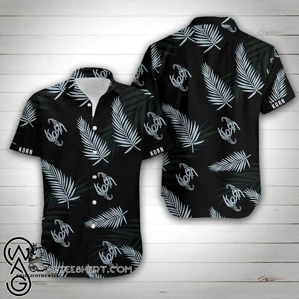 Beach Shirt Korn Band Floral Hawaiian Shirt- Chillicothemall