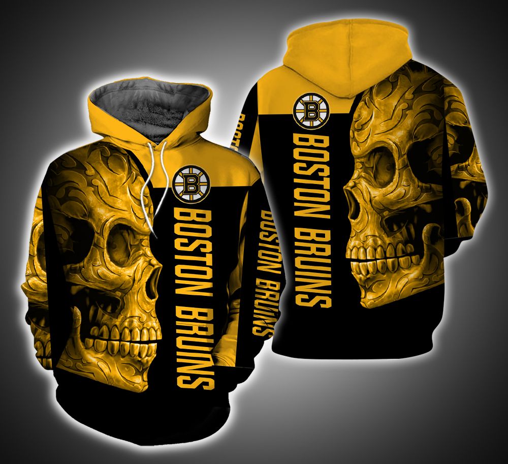 Boston Bruins Skull Ver.12.15 3D Print Hoodie