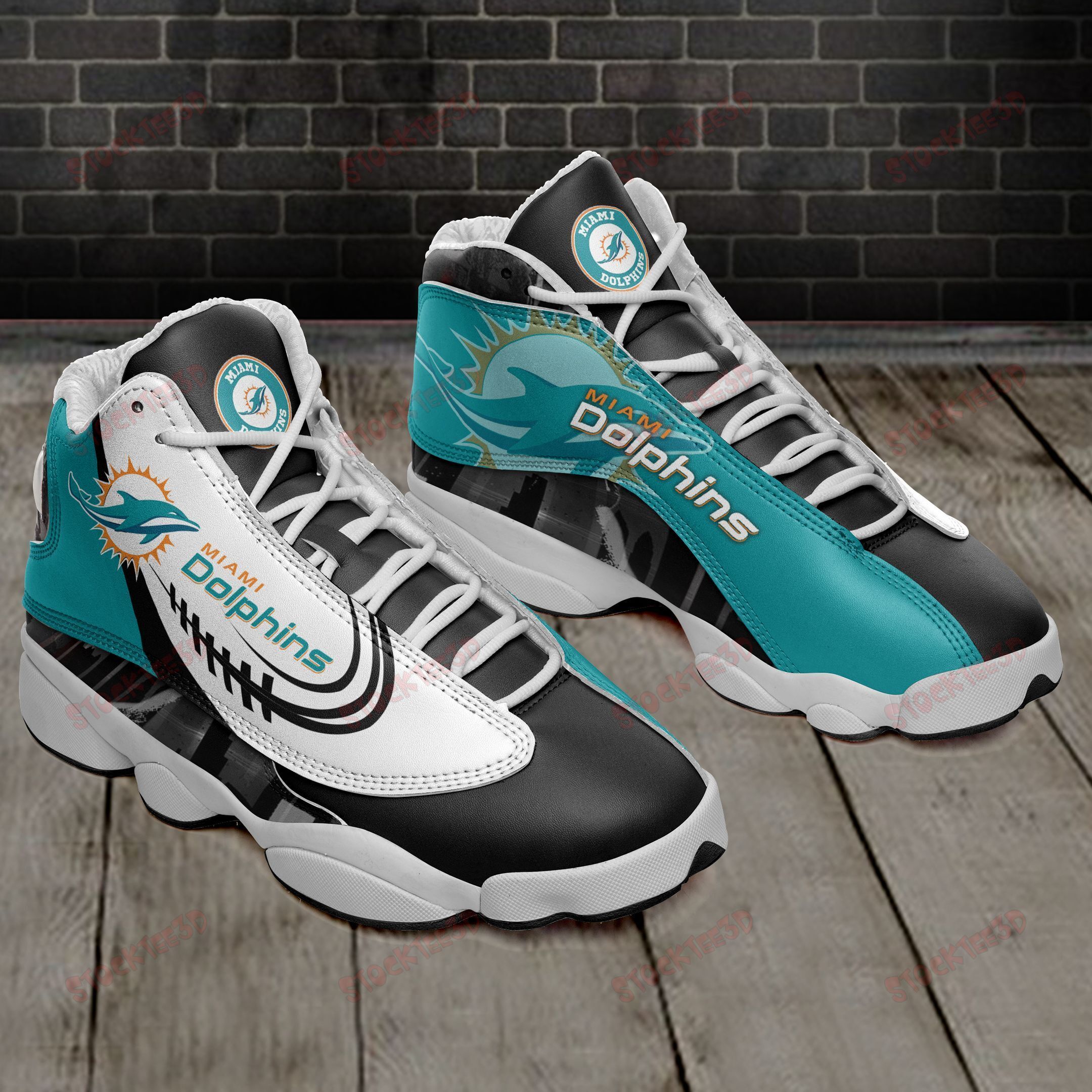 Miami Dolphins Air Jd13 Sneakers 457