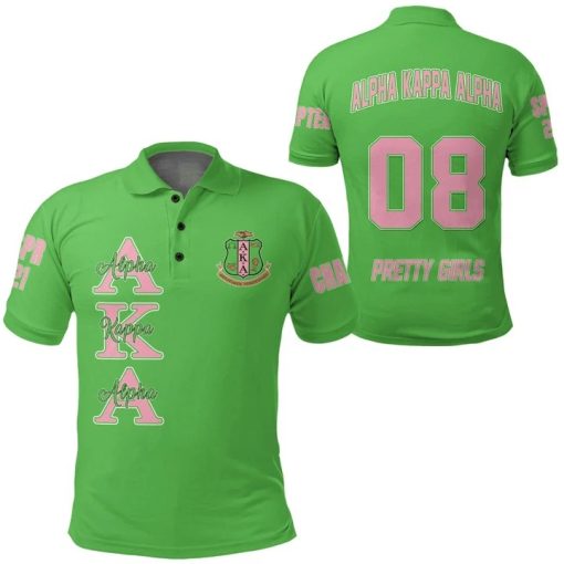 Alpha Kappa Alpha (Green) Polo Shirts