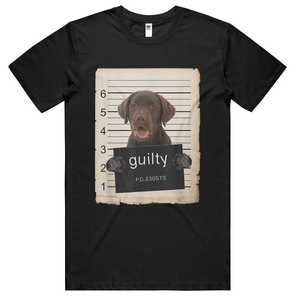 Chocolate Lab Labrador Dog Mug Shot Bad Dog T Shirts