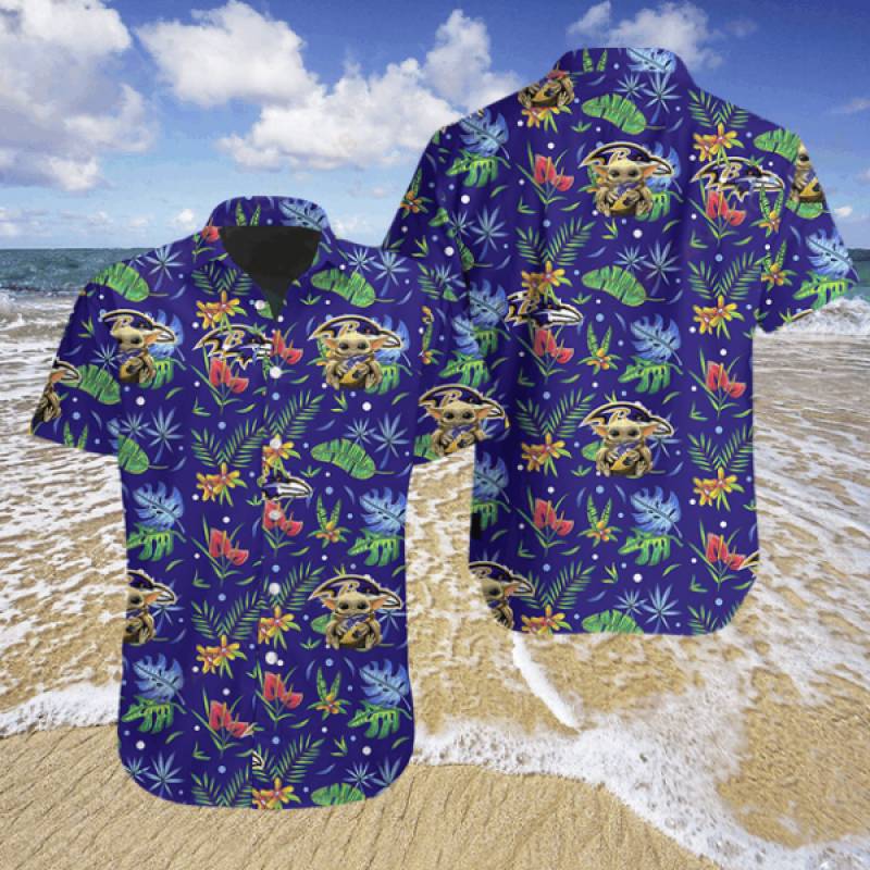 Baltimore Ravens Hawaii 3D Shirt With Shorts BTRV3D01190620