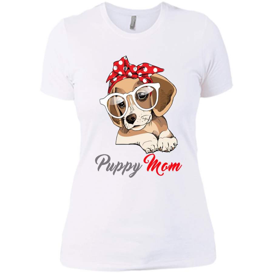 Mom Love Red Bandana Headband Puppy Beagle – District Made Ladies Shirt