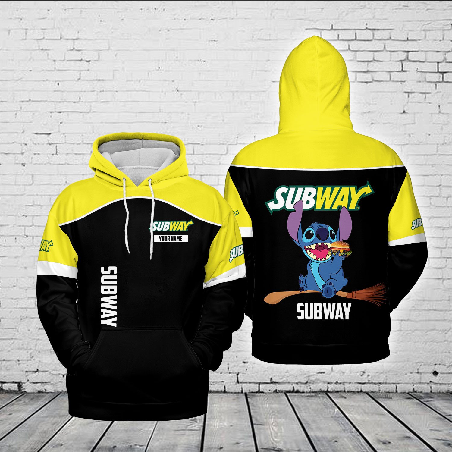 Stitch Subway Custom Name Hoodie 3D #Kv