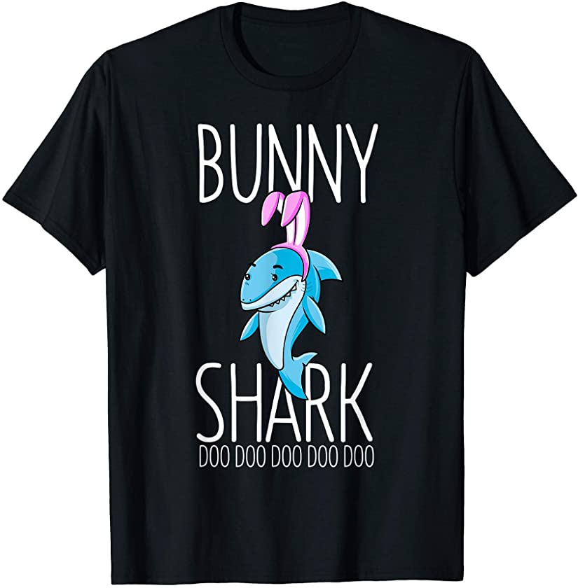 Bunny Shark Easter Rabbit Sharks Lover Gift Kids Girls Boys T-Shirt