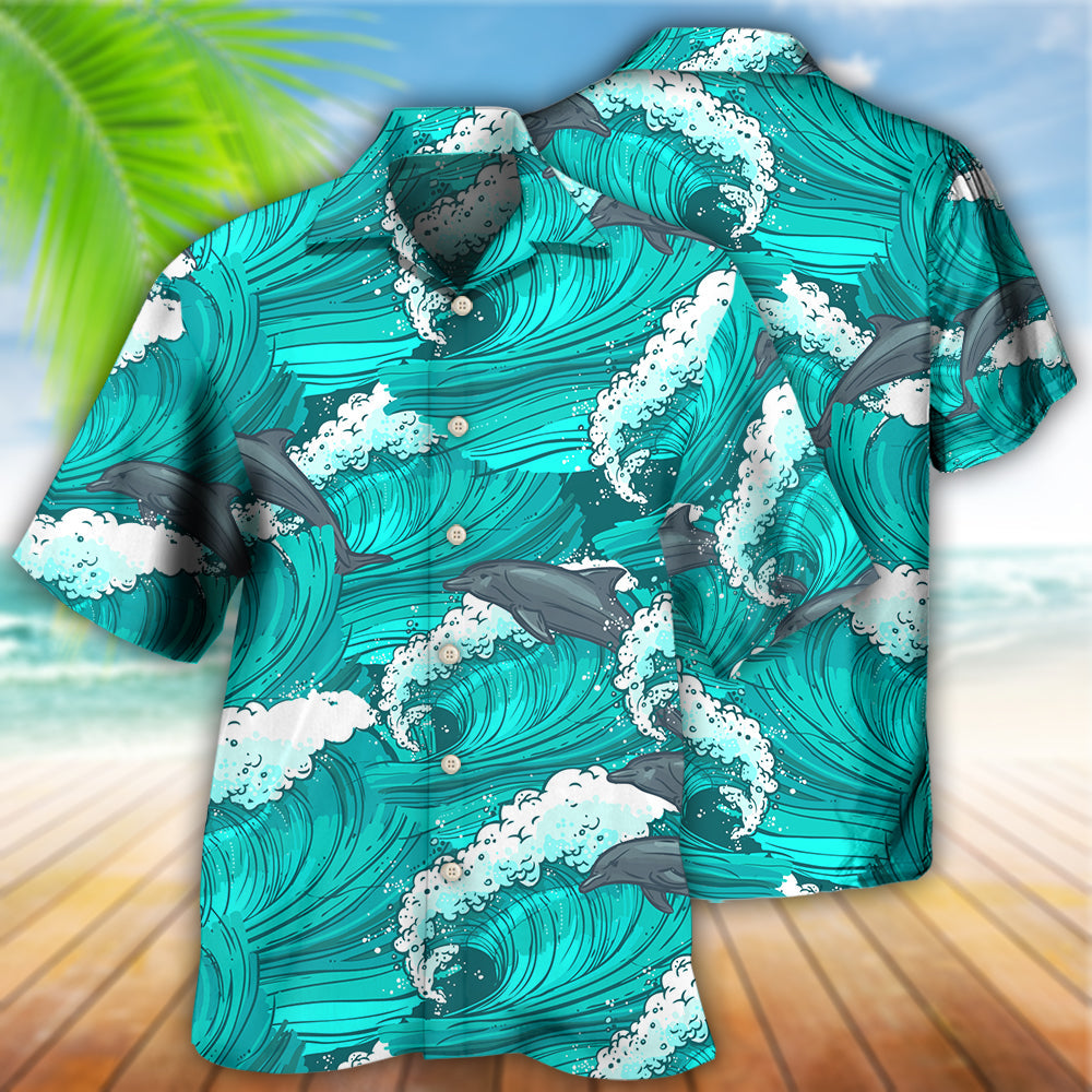 Dolphin Loves Fresh Ocean And Summer Hawaiian Shirt