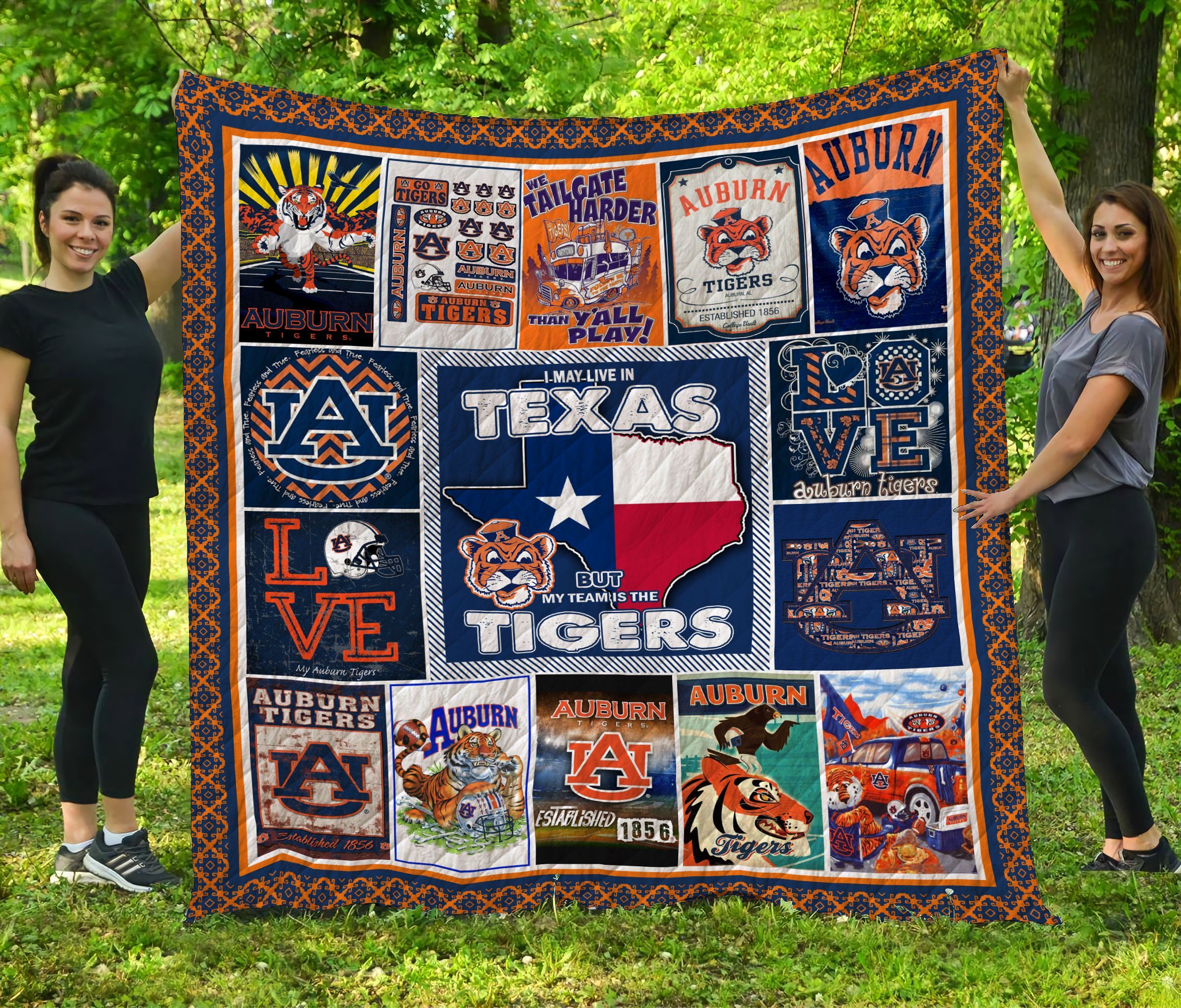 Auburn Tigers Texas Quilt Blanket Ha0111 Fan Made