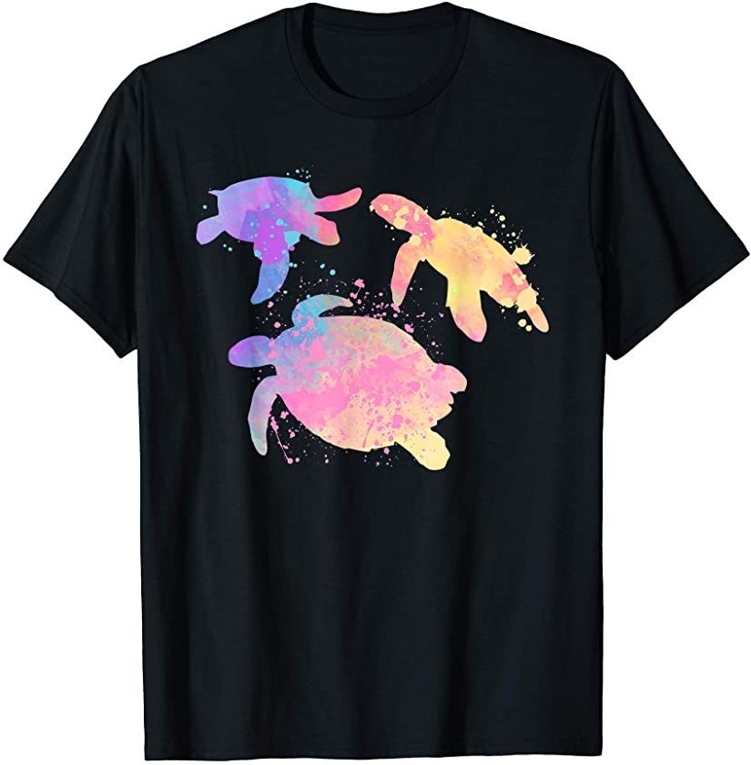 ”Watercolor Turtles” Animal Lover T-Shirt