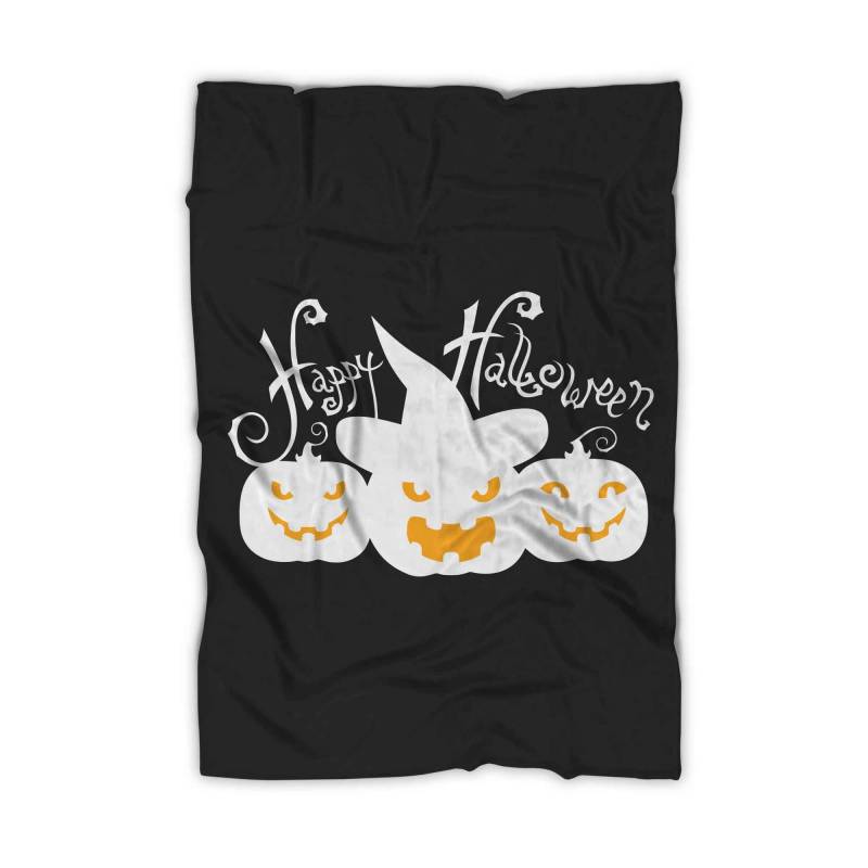 Happy Halloween Pumkins Poster Blanket