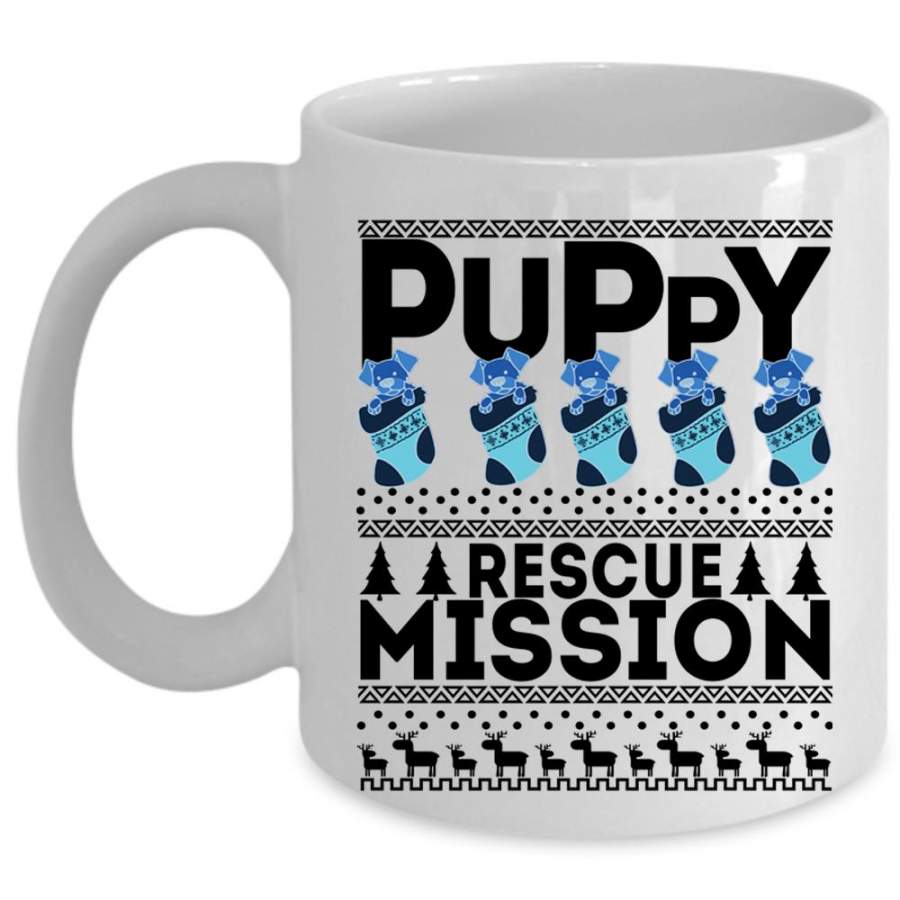 Cute Gift For Dog Lovers Coffee Mug, Puppy Rescue Mission Cup