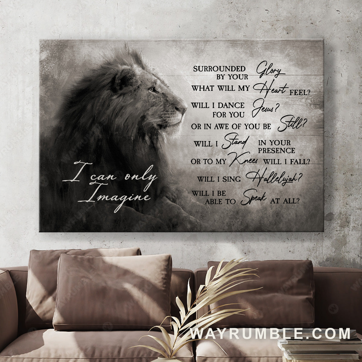 The Lion Of Judah, Black And White Picture, I Can Only Imagine – Jesus  Landscape Canvas Prints, Christian Wall Art