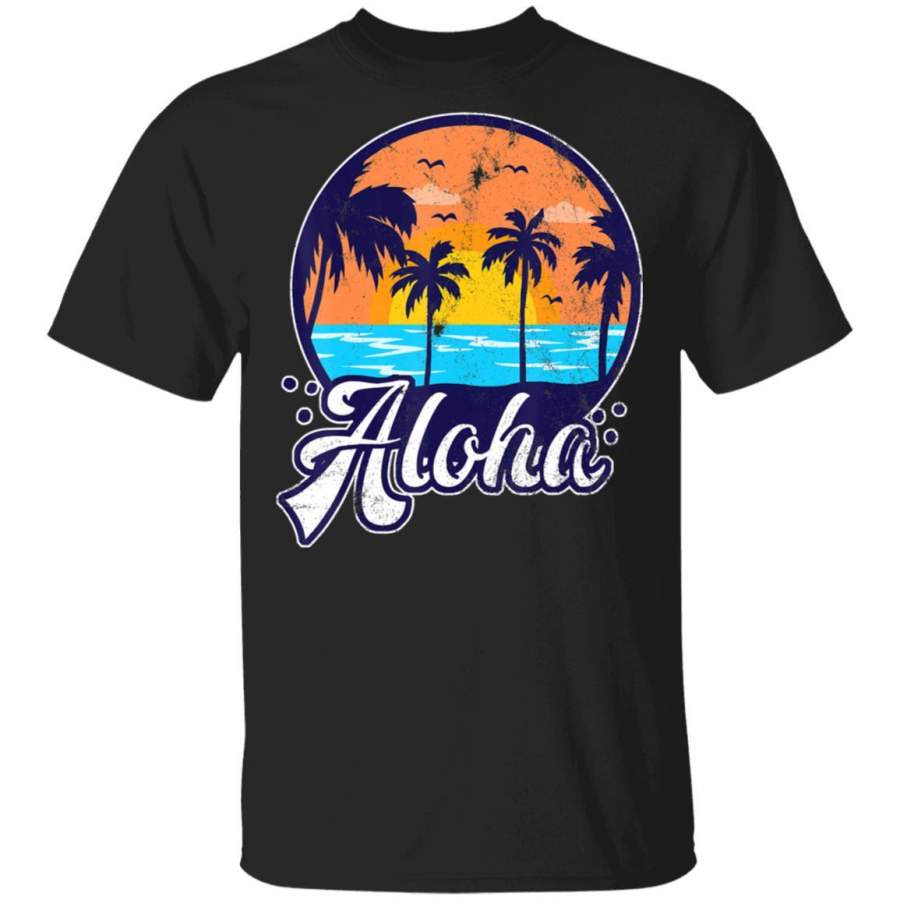 Aloha Tropical Beach Palm Trees Tee Coffee Mug Unisex Men Women Tshirt