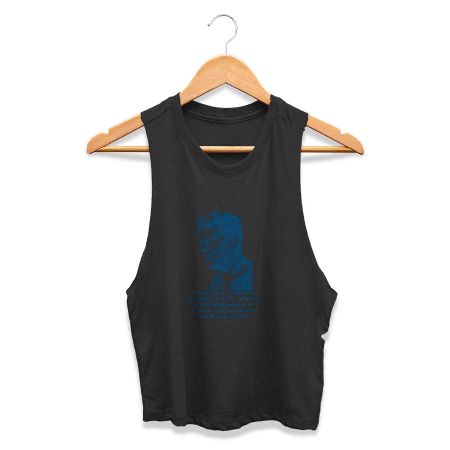 Jfk Graphic Kennedy President Best Vintage CPY Womans Crop Tanktop Tee