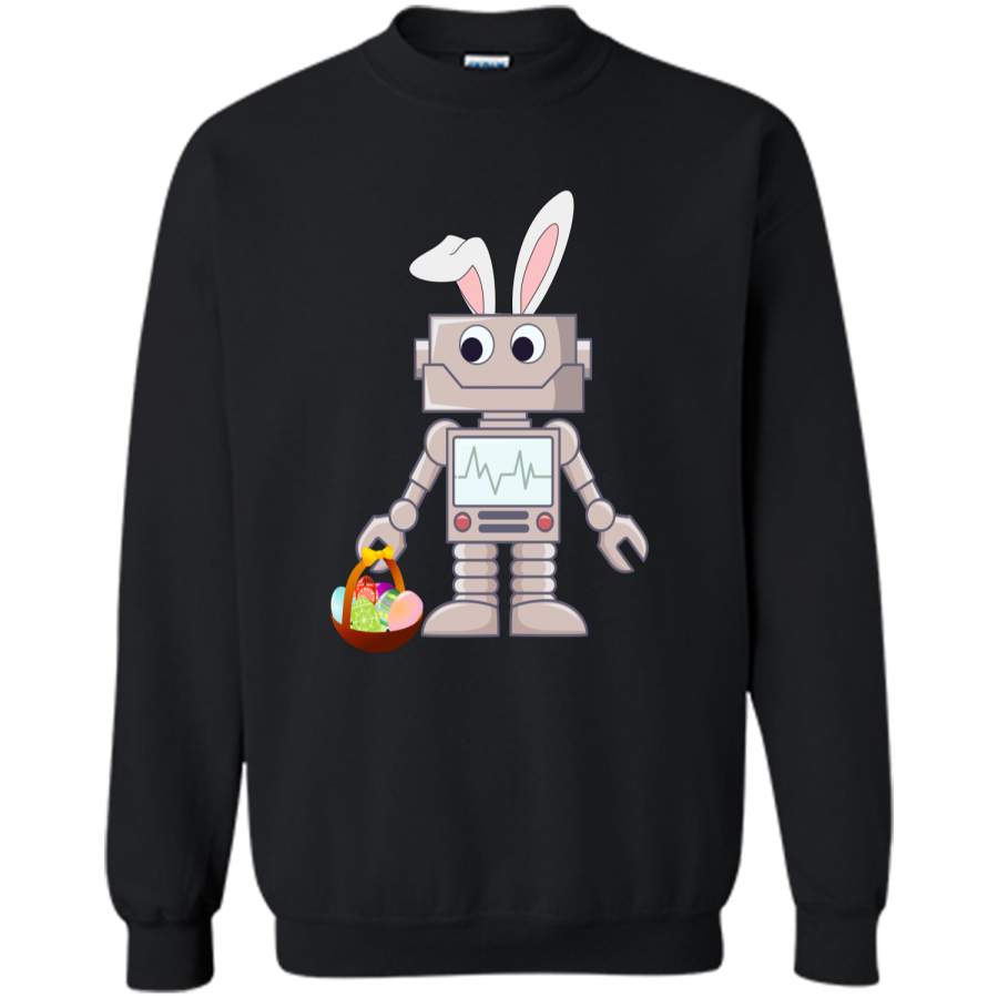 Cute Robot Bunny Easter T-Shirt – Robobunny – Kids Printed Crewneck Pullover Sweatshirt 8 oz