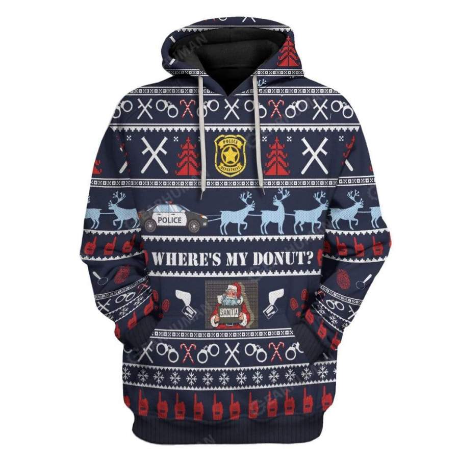 Ugly Christmas Police Custom Tshirt Hoodies Apparel