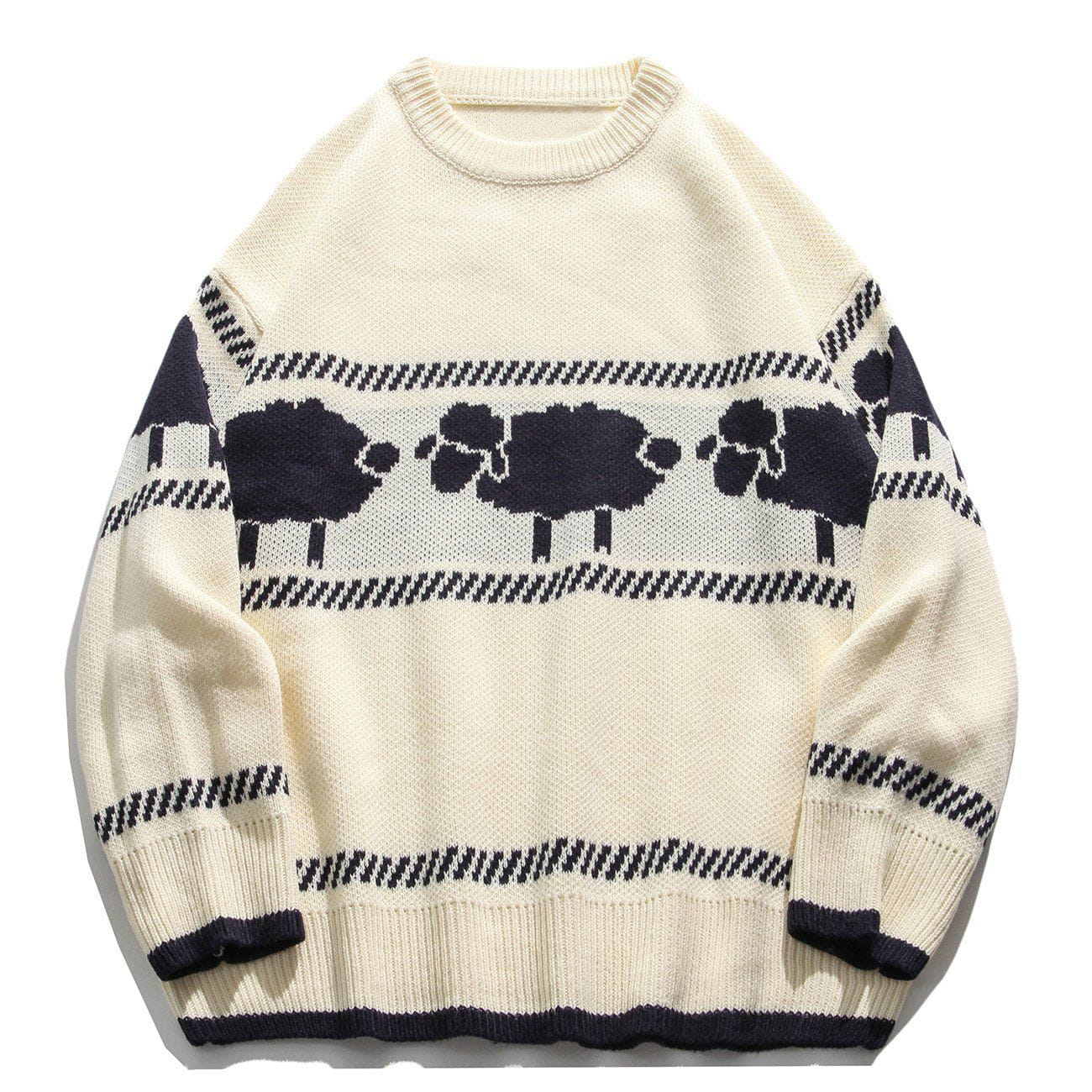 Talishko™ – Lamb Jacquard Oversized Sweater